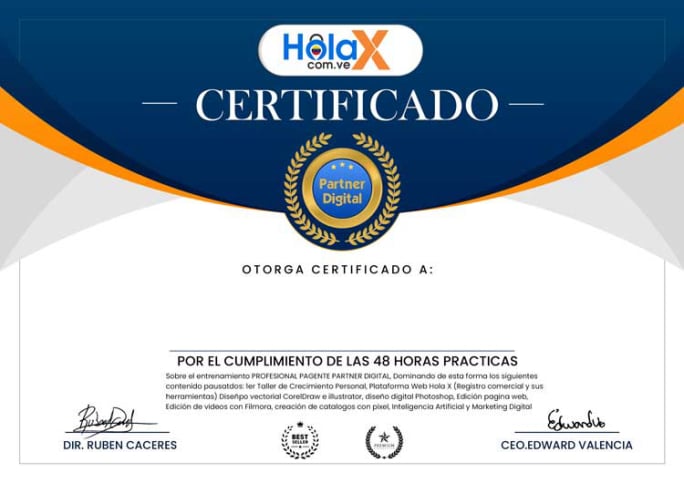 Certificado oficial Partners Digital